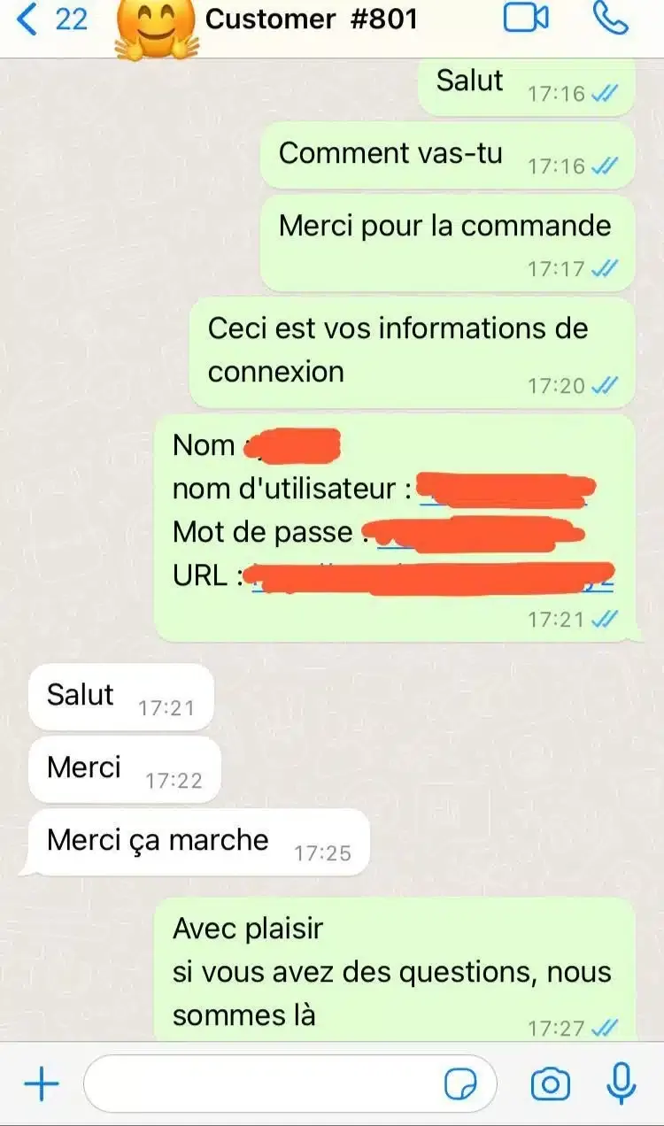 Témoignage client WhatsApp TrimixTriangles 4